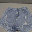 Girl's Jean Shorts Cute Summer Trendy Fashion Ripped Denim Shorts High Waist Straight Leg Clothes Jorts, 10Y
