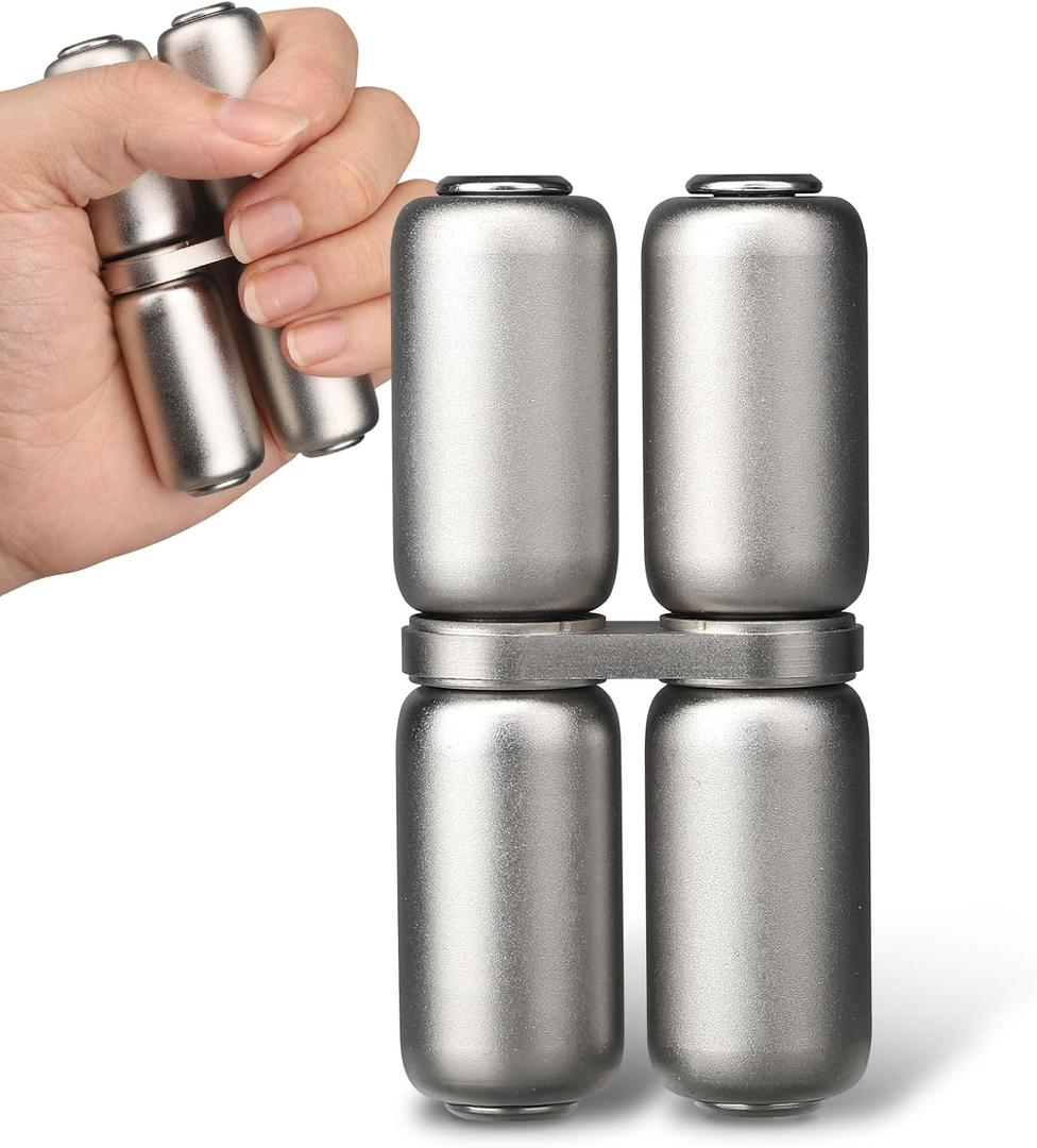 Fidget Roller for Kids Adults- Handheld Fidget Toy for Hand Recovery | Relieve Stress Anxiety, Promotes Focus | Tension, Hand Grip | Strengthener, Hand Speed Exercise | Trainer, Portable | Boredom (Silver)