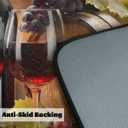 Pardick Wine Kitchen Rugs Anti Fatigue Non-Slip Absorbent Kitchen Mat | Wine Kitchen Rug Non-Skid Comfort Floor Rugs Washable Mat Kitchen Carpet for Home Sink Laundry Decor 39x20 in