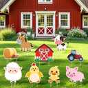 9PCS Farm Animal Party Yard Signs Decorations, Farm Animal Birthday Party Lawn Signs Decorations for Farmhouse Theme Barnyard Baby Shower or Farmhouse Birthday Yard Decor Supplies
