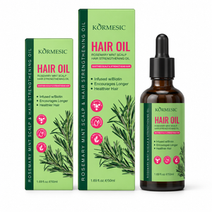 Rosemary Mint Hair Oil for Scalp Care, Biotin Infused Hair Treatment Oil for Dry Scalp, Split Ends & Thinning Hair, Lightweight Nourishing Oil for Stronger, Healthier Looking Hair, 50ml, 2pcs