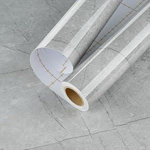 2 x  HotDecor Modern Marble Contact Paper Peel and Stick Black Wallpaper for Kitchen Bedroom Self Adhesive Countertop Contact Paper for Cabinets Shelf Liners Desk Light Grey Wallpaper 15.8 X 118