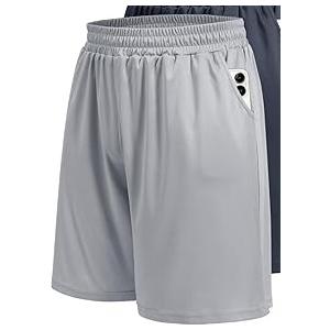 BOOJO 1 Pack Athletic Gym Mens Shorts - Workout Black Quick Dry Basketball Shorts with Pockets for Running Casual Activewear, X-Large
