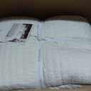 Levtex Home Cross Stitch Reversible Full/Queen Quilt Set (88x92in) with 2 Pillow Shams (26x20in) - Stitch Texture - Cream - Cotton Full/Queen Size Quilt Bedding Set - Lightweight, Soft, Pre-Washed