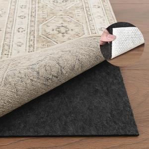 Deep Dream 1/4" Thick Felt and Natural Rubber Backing Rug Pad - Non Slip Carpet Gripper for 2 x 8 Ft Area Rugs - Protective Cushioned Pads for All Floors