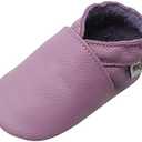 Mejale Baby Infant Toddler Shoes Slip-on Soft Sole Leather Moccasins Pre-Walkers 
(Light Purple, 12-18 Mos)