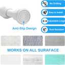 2 Pack Tension Curtain Rod 15.7-28 Inch, Small Short Adjustable Extendable Spring Loaded Rods for Windows Cabinet Blinds Closet Bedroom Kitchen Bathroom Door No Drilling, White