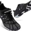 Grand Attack Men's Barefoot Shoes|Minimalist Cross-Trainer|Zero Drop Sole|Wide Toe Box (Zt608 Black)
