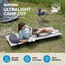 MARCHWAY Ultralight Folding Tent Camping Cot Bed, Portable Compact for Outdoor Travel, Base Camp, Hiking, Mountaineering, Lightweight Backpacking (Grey)