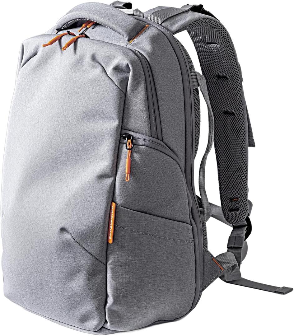 Babelio Grid Wizard Diaper Bag Backpack - Multi Function Waterproof Diaper Bag, Travel Essentials Baby Bag with Insulated Bottle Holders, Baby Shower Gifts, Grey, Regular - 20L