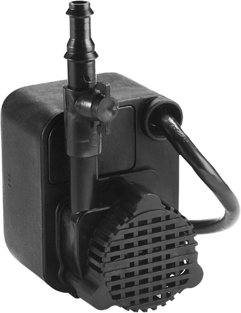 Little Giant PE-1H-PW 115 Volt, 1/125 HP, 186 GPH Epoxy Encapsulated Small Submersible Pump for Fountains and Shallow Water Applications, Hooded Volute and Flow Control Valve, 6-Ft Cord, Black, 566604