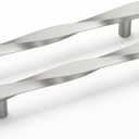 goldenwarm 15 Pack Brushed Nickel Cabinet Pulls Kitchen Cabinet Handles Sliver Drawer Pulls Solid Zinc Alloy Drawer Handles Satin Nickel Dresser Hardware 5Inch Hole Center