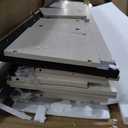 DWVO Queen Size Bed Frame with Bookcase Headboard and 4 Storage Drawers, RGB LED Bed Frame with Type-C & USB Charging Station Storage Headboard Bed, No Box Spring Needed, Noise Free, Antique White