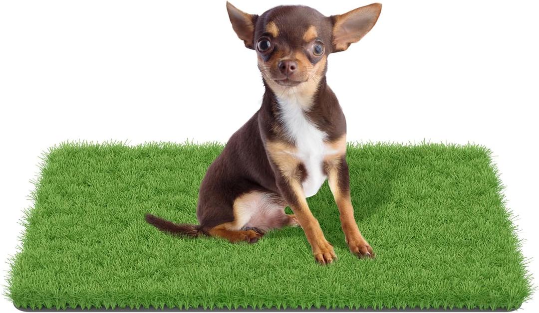 MAYSHINE Fake Grass for Dogs, Artificial Turf Grass Indoor Outdoor, Mat for Dogs Soft Blades, Cesped Artificial for Patios, Dog Astro Turf for Balcony, Quick Clean, Easy Rinse Patio Rug, 29.5"x17" (Green)