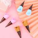 30 Pcs Mini Realistic Artificial Ice Cream Cone Adorable Ice Cream Cone Pretend Play Food Dollhouse Refrigerator Supplies Simulation Cone Light Clay Crisp Cone Cream Gel Food Play Accessories