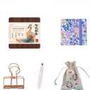 15 Gauge Acrylic Mini Palette, Mini Watercolor Palette Set, Pocket Artist Watercolor Travel Set, Portable Watercolor Palette Box Set with Brushes, Clips, Sketchbook, Paints, Storage Bag (A)