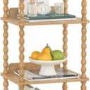 Bookshelf, 4-Tier Wooden Bookcase with Open Shelves, Modern Book Shelf for Small Spaces, Bedroom, Living Room and Office with Solid Wood Legs (Rustic Walnut)