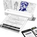 Bagana Inkless Portable Printer, Wireless Thermal Small Bluetooth Mobile Travel Printer for iPhone Android Laptop Supports 8.5x11 Inch US Letter Thermal Paper for Home Office School
