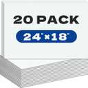 20 Pack 18 x 24 in Corrugated Plastic Sign Blanks, 4 mm White Double-Sided Landscape Yard Sign Boards, Waterproof Sheets for Garage Sales, Open Houses, Parties, DIY & Crafts