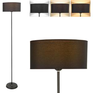 Mid Century Modern Floor Lamp for Living Room, Dimmable Tall Lamp with 3 Color Temperature Dimmable LED Bulb, Cordless Pole Lamp for Bedroom, Reading Lamps Floor Standing