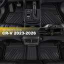 Floor Mats Fit for Honda CR-V 2026 2025 2024 2023 (Gasoline & Hybrid & e:FCEV), All Weather Custom Fit Heavy Duty Anti-Slip Car Mats for CRV, 1st & 2nd Row Black