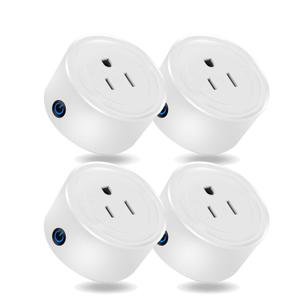 Martin Jerry Mini Smart Plug Compatible with Alexa and Google Home, Smart Home Devices, No Hub Required, Easy Installation and App Control as Smart Switch Timing (Round) (4Pack)