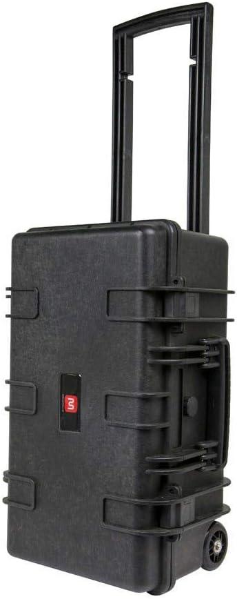 Monoprice Weatherproof Hard Case - 22 x 14 x 10 Inches, With Wheels and Customizable Foam, Shockproof, IP67, Ultraviolet And Impact Resistant Material, Black - Pure Outdoor Collection