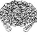 Dog Chain for Yard, 4MM 25FT Leads for Yard Heavy Duty Stainless Steel Dog Tie Out Cable Chew Proof Chain Leashes with Swivel Hook for Camping Outside