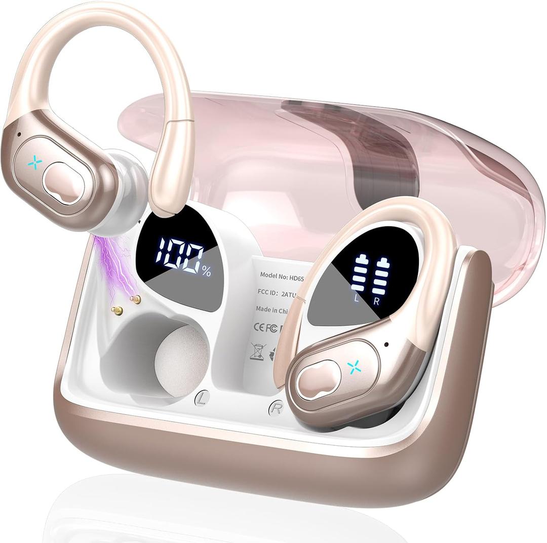 AI Translation Earbuds Real Time, 164 Language Translator Earbud 3-in-1 Bluetooth 5.4 Translator Earbuds with 6 Translation Modes, 75H Translators Headphones with APP for Travel Business, Pink