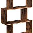 VASAGLE Bookcase, 5-Tier Bookshelf, Display Shelf and Room Divider, Freestanding Decorative Storage Shelving, Rustic Brown ULBC62BX, 27.6”L x 9.4”W x 62.6”H (70 x 24 x 159 cm)