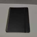 Lined Spiral Journal Notebook for Women & Men, 140 Pages, College Ruled Hardcover Notebook for Work & Note Taking, Journals for Writing, A5(6"x8") - Black (C.Black)