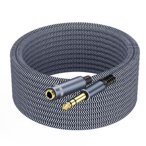 1/4 inch Extension Cable 20ft, 1/4" inch Male to Female Stereo Guitar Extension Cable (Grey)
