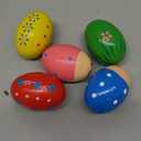 6 Pack Wooden Percussion Musical Shaker Prefilled Easter Eggs with Toys Inside Filled, Toddlers Easter Basket Stuffers Egg Fillers Montessori Toys Gifts for Kids Boys Girls Babies