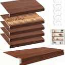 5 PCS Wire Shelf Covers PVC 24x12x3 inch for Pantry (Walnut Color)
DIY Trimmable,Waterproof PVC,Hold 110 lbs,Easy to install,Moisture Resistant,Scratch Resistant