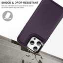 Bizzib for iPhone 16 Pro Wallt Case with Card Holder,Premium PU Leather Kickstand Card Slots Drop Protective Shockproof Rugged Cover Flip Case for Apple iPhone 16 6.3 inch, Dark Purple