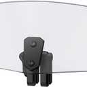 Justech Universal Motorcycle Windshield, Adjustable Wind Deflector Clip On Windshield Extension Spoiler Wind Air Deflector for Kawasaki BMW Triumph Motorbike-Transparent, Black Bracket