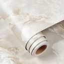 FunStick 24"x200" Cream Beige Onyx Marble Countertop Contact Paper Waterproof Self Adhesive Marble Wallpaper Peel and Stick Countertops for Kitchen Removable Wall Paper for Bathroom Table Desk Walls