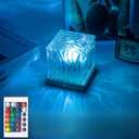 Aurora Glow Lamp, 16 Colors Ocean Wave Projector Cube Light W/Remote, Rechargeable Cordless Northern Lights Wave Cube Light, for Bedroom Kids Room Christmas & Birthdays Decor