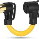 NEMA 14-50P to 10-50R RV to Stove Adapter Cord, ZDHQLHJ 4 Prong 14-50 Generator RV Male Plug to 3 Prong 10-50 Stove Oven Female Receptacle Adapter, 6 AWG