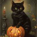 5 x Halloween Diamond Art Kits for Adults-Halloween 5D Diamond Painting, Cat Gem Art for Adults, Cats Gem Painting Kits for Wall Home Decor Arts Craft 12x16inch (G4728)