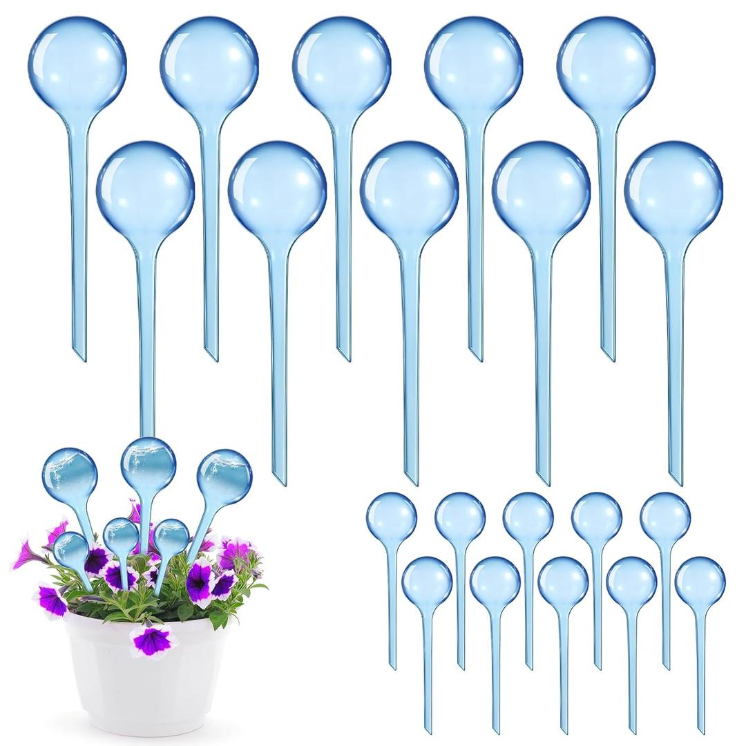 20 Pcs Watering Globes, Plastic Self Watering Bulbs Automatic Watering Stakes Devices, Plant Waterer Self Watering Bulbs for Garden Home Plants