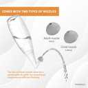 2 x Nasal Irrigator, Sinus Rinse Bottle, BPA-Free, Ergonomic Design, 2 Tips for Adult/Kids, Reduces Snoring, Relieves congestion, Easy to use, Transparent Light-grey