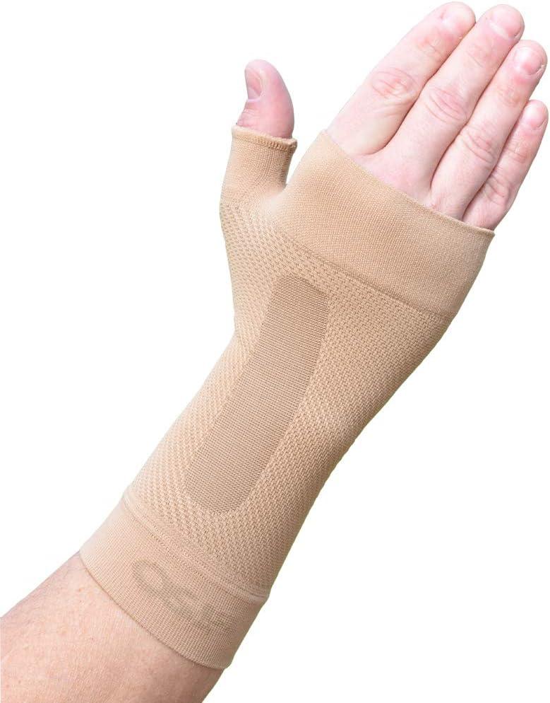 OrthoSleeve WS6 Compression Wrist Sleeve/Carpal Tunnel Wrist Brace, Supports Pain and Strain and Fatigue, Medium, Natural 