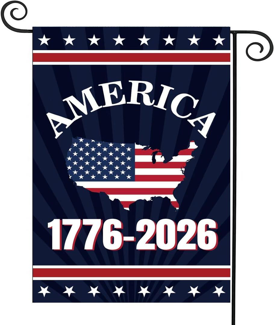 250 Anniversary Garden Flag Double-Sided 12x18 Inch