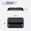 2 Pack Premium Car Seat Gap Filler Organizer - Universal Storage Box with Card Slots for Phones/Keys/Glasses, Fits Cars, SUVs & Trucks (Black)