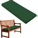 Outdoor Bench Cushions for Outdoor Furniture, 45x18 Inch, Waterproof Patio Furniture Cushion, Fade Resistant Bench Cushions for Porch Swing, Long Bench, Indoor, Dark Green