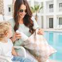 2 x Wet Dry Bags Water Resistant - 2 Pack Reusable Waterproof Wet Dry Bag for Swimsuits & Baby Clothes - Leakproof Storage Pouch Bag for Travel & Baby Diaper - Travel Laundry Daycare Bags (BlackHeart&Beige)