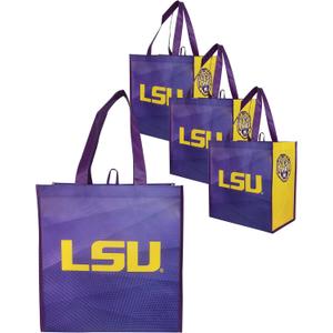 FOCO NCAA Team Logo Reusable Grocery Shopping Bags Totes (4-Pack)