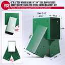 Swing Bracket Kit, Stainless Steel 2-Pack A Frame Swing Brackets and 4-Pack Adjustable Swing Set Brackets,for Outdoor & Backyard (Green)