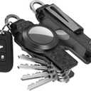 Key Organizer for Men/Women Compact Key Holder Minimalist Key Case Metal Key Chain Key Holder for Keychain Secures 2-6 Keys